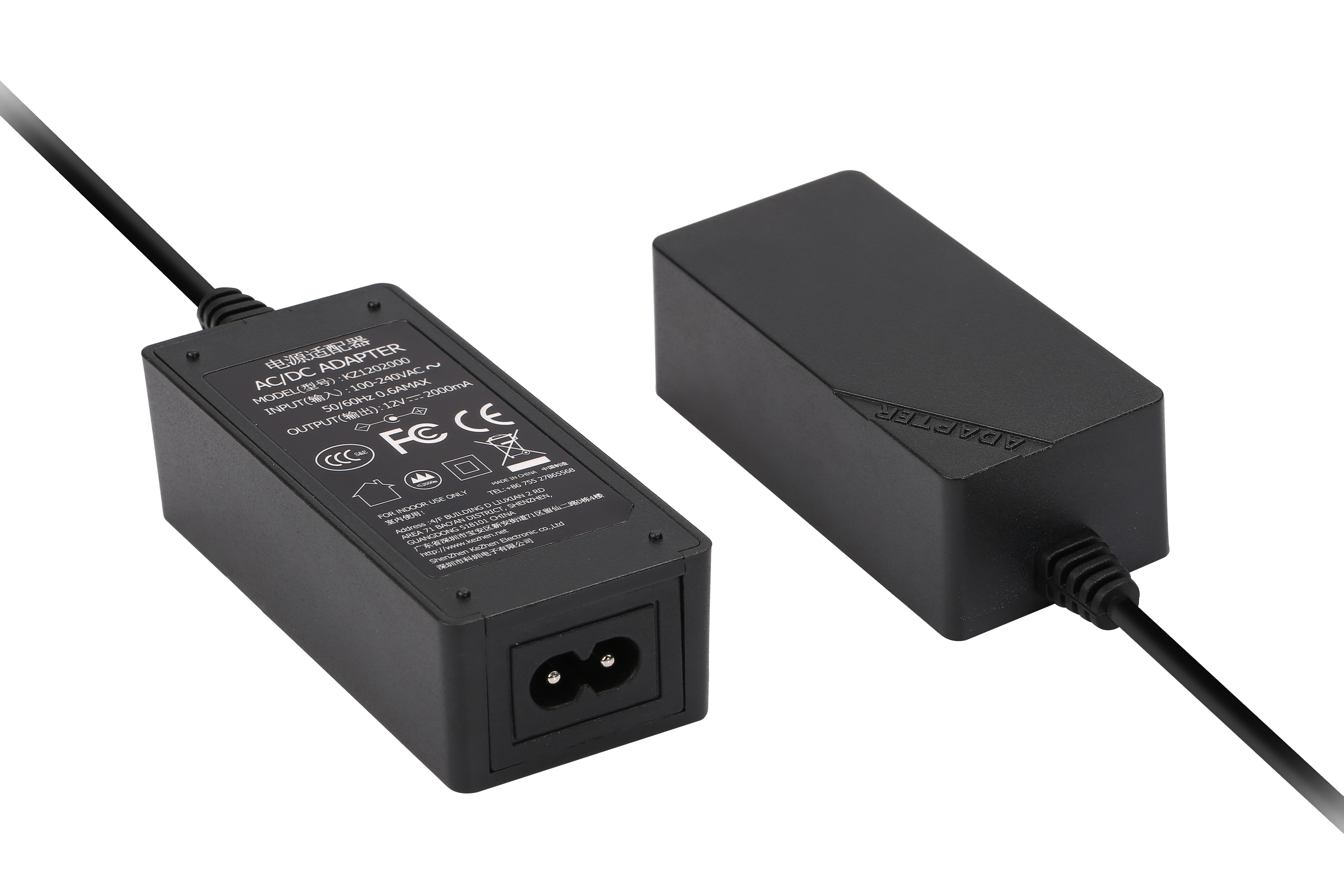 12V2A 桌面式八字尾